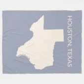 Kaart van de staat Texas Home Decor Fleece Deken (Voorkant (Horizontaal))