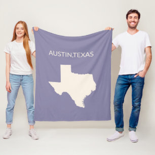 Kaart van de staat Texas Home Decor Sherpa Blanket Fleece Deken