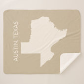 Kaart van de staat Texas Home Decor Sherpa Deken (Voorkant (horizontaal))