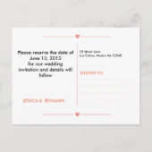 Kaart van de staat Texas Save the Date (Achterkant)