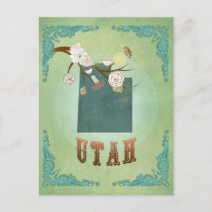 Kaart van de  staat Utah - Sage Green