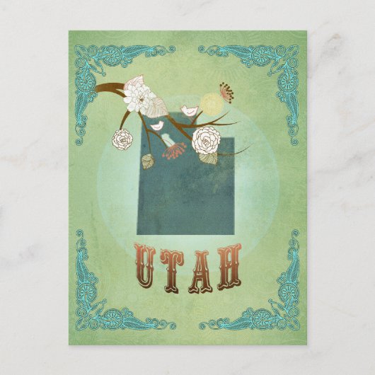 Kaart van de  staat Utah - Sage Green (Voorkant)