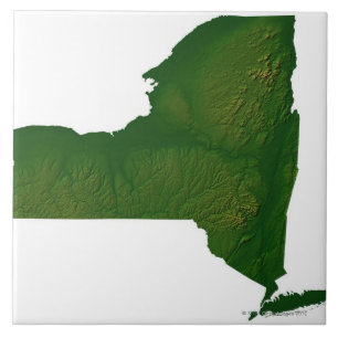 Kaart van de Staat van New York Tegeltje