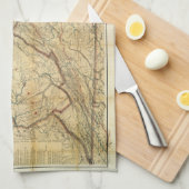 Kaart van de staat Virginia (1862) Theedoek (Quarter Fold)