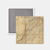 Kaart van de staat Virginia Magneet (Voorkant / Achterkant)