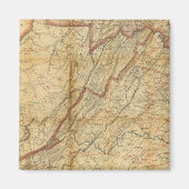 Kaart van de staat Virginia Magneet (Voorkant)