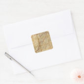 Kaart van de staat Virginia Vierkante Sticker (Envelop)