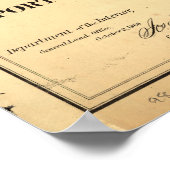  kaart van de staat Washington (1866) Poster (Hoek)