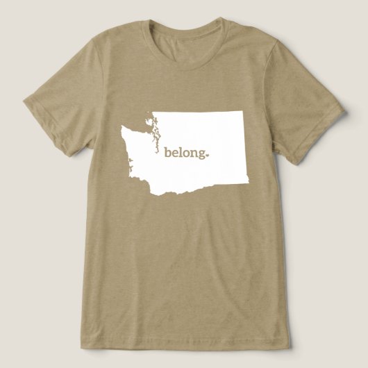 Kaart van de staat Washington, PNW Tri-Blend Shirt (Design voorkant)