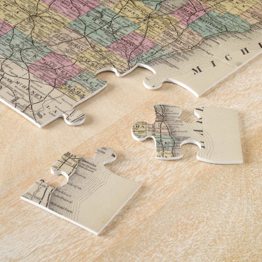 Kaart van de staat Wisconsin Legpuzzel (Zijkant)