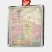 Kaart van de staat Wisconsin Metalen Ornament (Links)