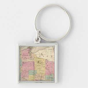 Kaart van de staat Wisconsin Sleutelhanger