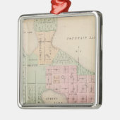 Kaart van de stad Albert Lea, Minnesota Metalen Ornament (Links)