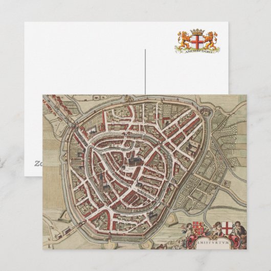 Kaart van de stad Amersfoort, vanaf 1650 (Voorkant / Achterkant)