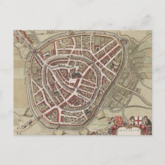 Kaart van de stad Amersfoort, vanaf 1650 (Voorkant)
