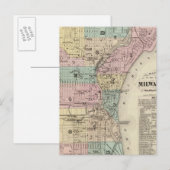 Kaart van de Stad Co van van Millwaukee, (Voorkant / Achterkant)