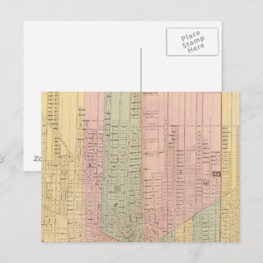 Kaart van de stad Detroit (Voorkant / Achterkant)