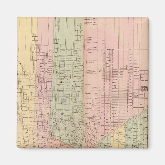 Kaart van de stad Detroit Magneet (Voorkant)