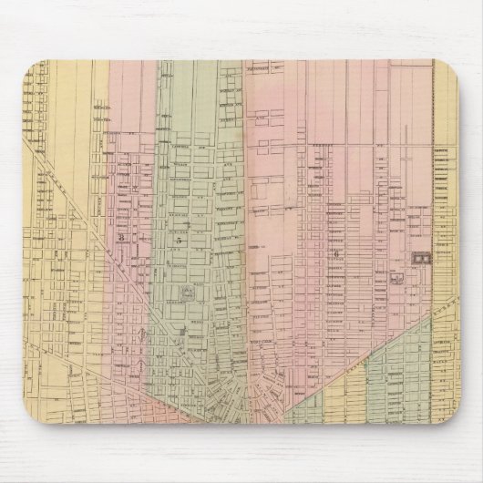 Kaart van de stad Detroit Muismat (Voorkant)