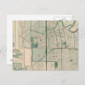 Kaart van de stad Fort Wayne met Cedarville (Voorkant / Achterkant)