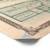 Kaart van de stad Fort Wayne met Cedarville Poster (Hoek)