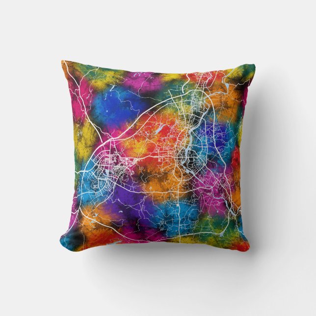 Kaart van de stad Guilin China Kussen (Voorkant)