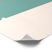 Kaart van de stad Helsinki - Finland Poster (Hoek)