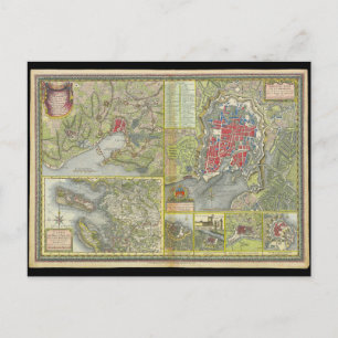 Kaart van de stad La Rochelle & Aunis France 1773
