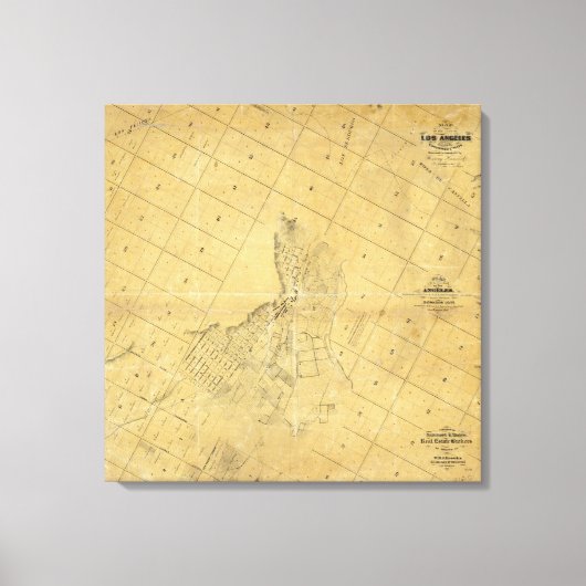 Kaart van de stad Los Angeles Canvas Afdruk (Voorkant)