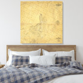 Kaart van de stad Los Angeles Canvas Afdruk (Insitu (Slaapkamer))