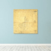 Kaart van de stad Los Angeles Canvas Afdruk (Insitu (Houten vloer))