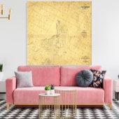 Kaart van de stad Los Angeles Canvas Afdruk (Insitu (Woonkamer))