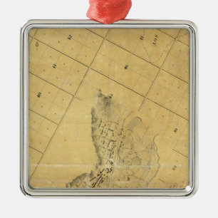 Kaart van de stad Los Angeles Metalen Ornament