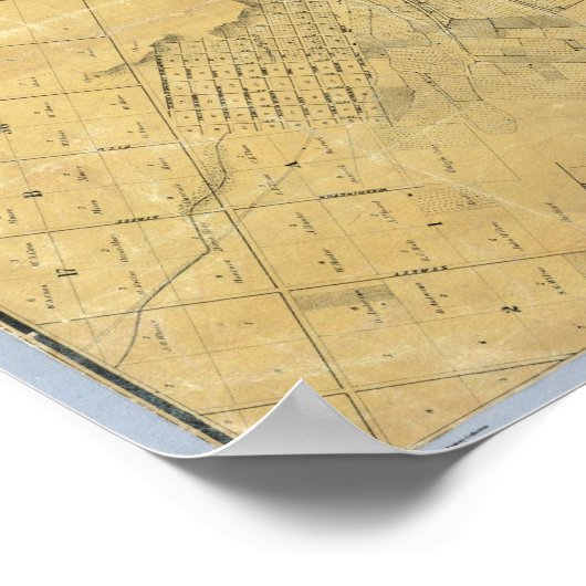 Kaart van de stad Los Angeles Poster (Hoek)