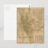 Kaart van de stad Manilla Filipijnse eilanden (192 (Voorkant / Achterkant)