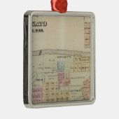 Kaart van de stad Mankato, Minnesota Metalen Ornament (Rechts)