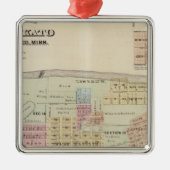 Kaart van de stad Mankato, Minnesota Metalen Ornament (Voorkant)