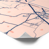 Kaart van de stad Milaan - Italië Breezy Poster (Hoek)