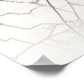 Kaart van de stad Milaan - Italië Poster (Hoek)