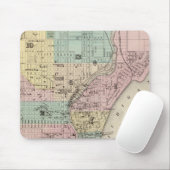 Kaart van de stad Milwaukee, Milwaukee Co. Muismat (Met muis)