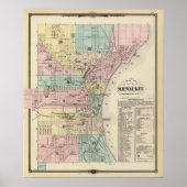 Kaart van de stad Milwaukee, Milwaukee Co. Poster (Voorkant)