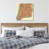  kaart van de stad New York (1807) Canvas Afdruk (Insitu (Slaapkamer))