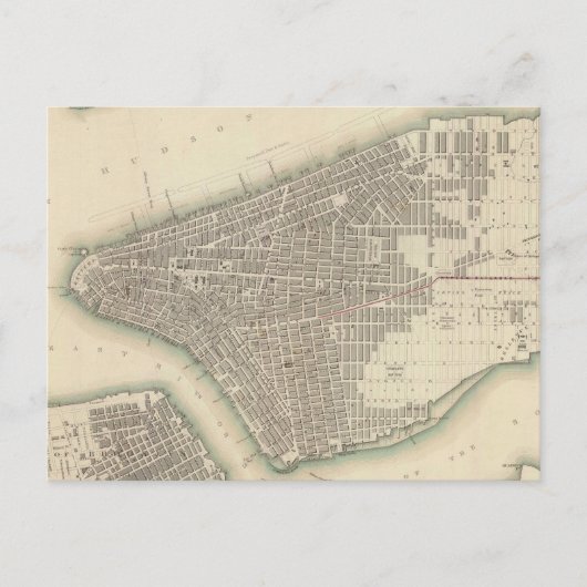  kaart van de stad New York (1840) (Voorkant)