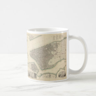 kaart van de stad New York (1840) Koffiemok