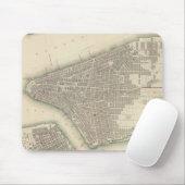  kaart van de stad New York (1840) Muismat (Met muis)