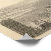  kaart van de stad New York (1840) Poster (Hoek)