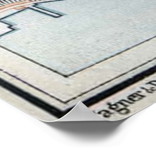  kaart van de stad Quebec (1894) Poster (Hoek)