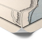 kaart van de stad Quebec (1915) Poster (Hoek)