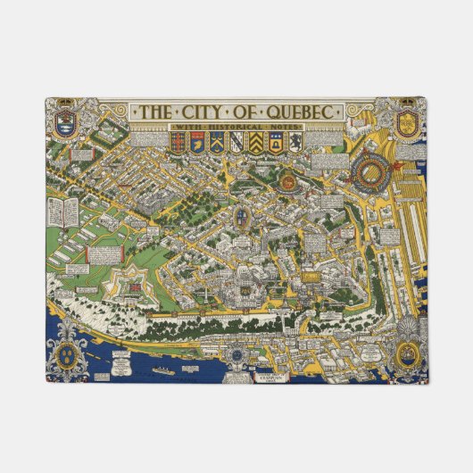 Kaart van de stad Quebec Deurmat (Voorkant)