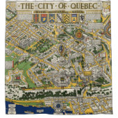 Kaart van de stad Quebec Douchegordijn (Voorkant)